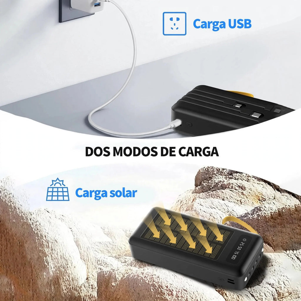 Kit de Emergencia Solar 20.000 mAh — Que Nunca te Falten Energía, Luz y Comunicación