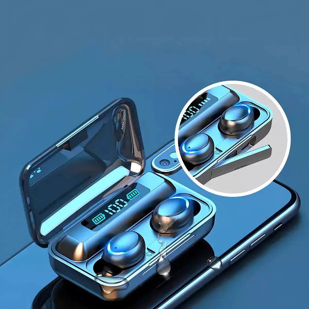 Audífono Inalámbricos F9 Con Power Bank5