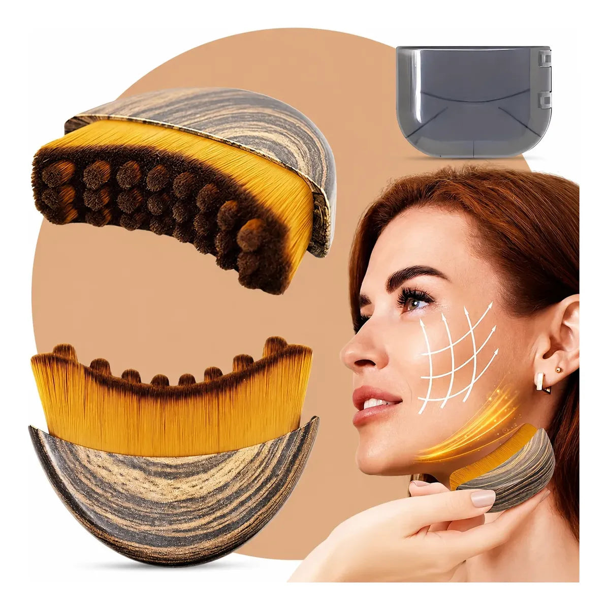 🔥 Cepillo Linfático Facial Premium – Reduce Hinchazón y Define el Contorno✨