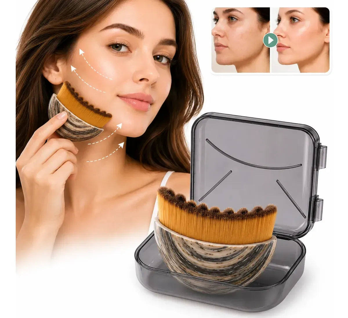 🔥 Cepillo Linfático Facial Premium – Reduce Hinchazón y Define el Contorno✨
