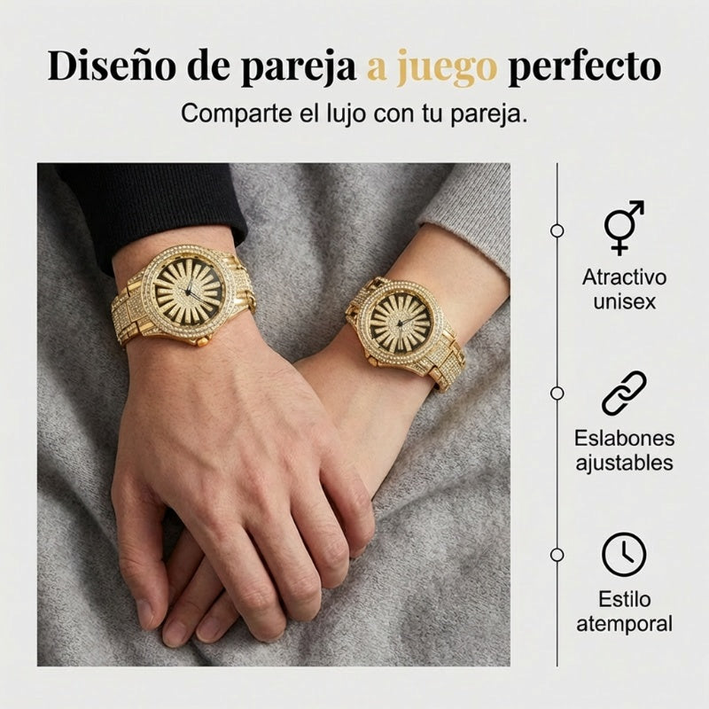 ⌚ ¡50% DE DESCUENTO AHORA! 💎 Reloj Iced-Out para Hombre con Dial Giratorio – Cristales Brillantes, Cuarzo Preciso y Vidrio Mineral Resistente ✨