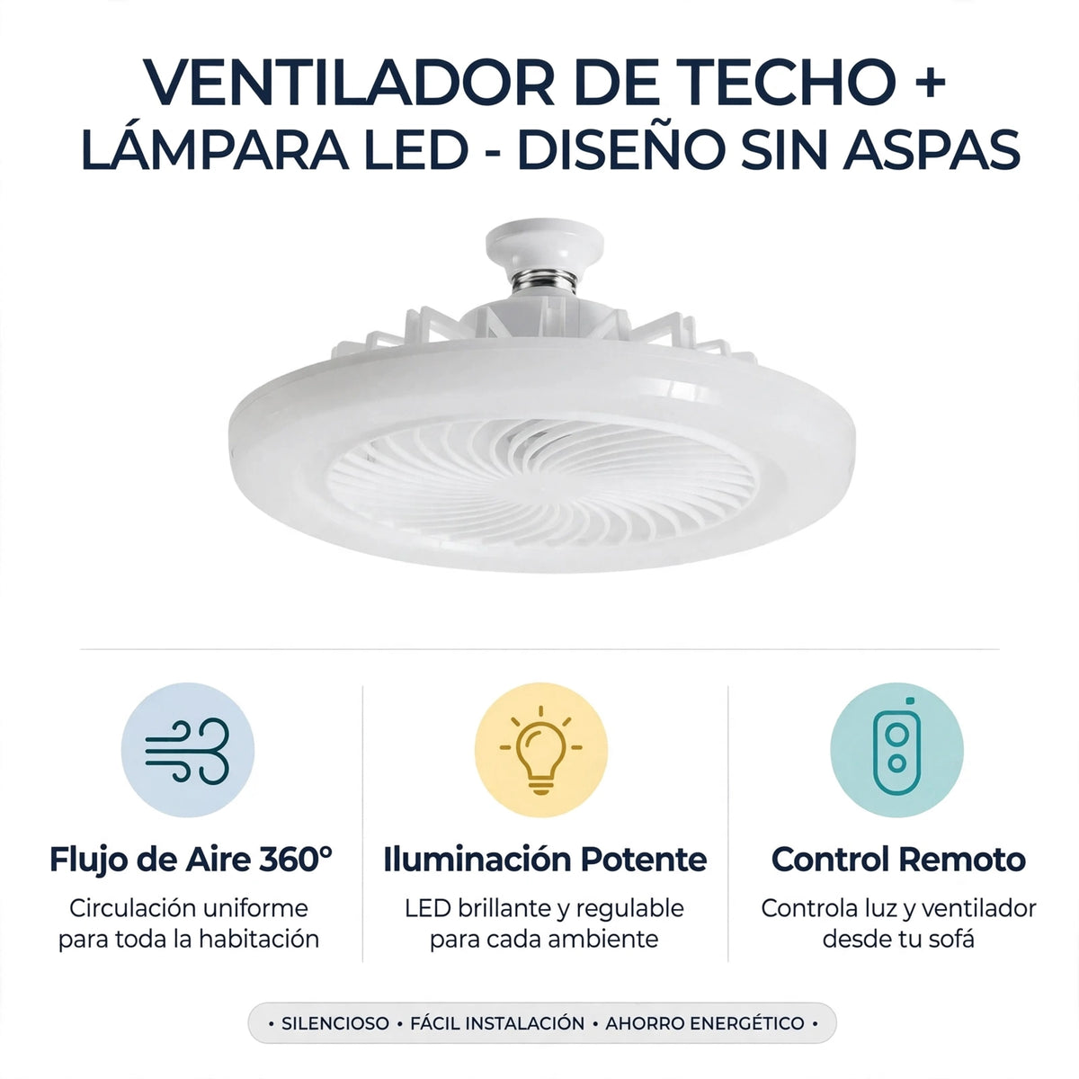 Ventilador Inteligente de LED 2 en 1 TurboMax™ -KITS: 2, 3 unidades