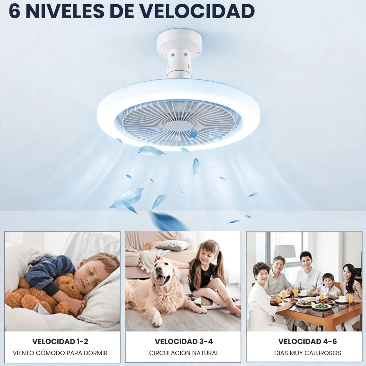 Ventilador Inteligente de LED 2 en 1 TurboMax™ -KITS: 2, 3 unidades