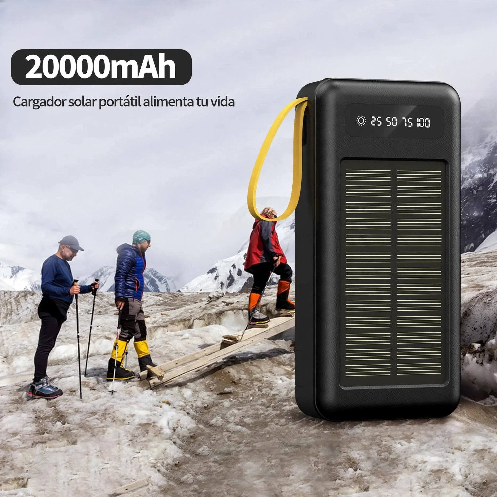 Kit de Emergencia Solar 20.000 mAh — Que Nunca te Falten Energía, Luz y Comunicación